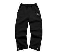 Jogging hombre transpirable para hombre con cordón y bolsillos casuales para ropa deportiva holgada, cómoda, con estilo bajo, chándal para hombres, entrenamiento y pantalones, B-le negro, S