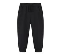 Jogging Niño Moda Entrenamiento Pantalones Y2k Cintura Elástica Casual Deporte Sudadera Cintura Alta Entrenamiento Pantalones Ligero Color Sólido Pantalones Deportivos Casual con Bolsillos, A-le negro