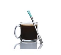 JoGo - La pajita original de café y té - Cafetera portátil - Filtro de acero inoxidable de una sola porción - Función de filtro para infusión caliente y fría - Pajita de yerba mate para té y café de