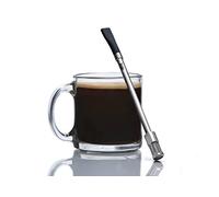 JoGo - The Original Coffee and Tea Brewing Straw - Cafetera portátil - Colador de una sola porción de acero inoxidable - Función de filtro para preparación caliente y fría - Pajita de yerba mate para