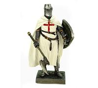 Joh. Vogler Figuren _ Shop Gmbh Alemán Caballeros Templarios con Hacha + Signo De 18 CM Figura Templario Caballero Cruz Templaria Decoración Escultura
