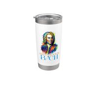 Johan Sebastián Bach Retro Vaso térmico de acero inoxidable de doble pared