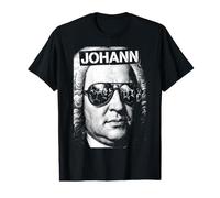 Johann Sebastian Bach Divertido Compositor Retro Pop Art Música Camiseta gráfica económica