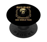 Johann Sebastian Bach En Negro, Compositor de Música Clásica PopSockets PopGrip Adhesivo