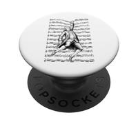 Johann Sebastian Bach Funny Composer Partitura Músico PopSockets PopGrip Adhesivo