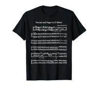 Johann Sebastian Bach Notas Musicales partitura - Toccata en Fuga Camiseta