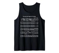 Johann Sebastian Bach Notas Musicales partitura - Toccata en Fuga Camiseta sin Mangas