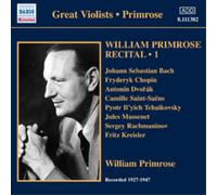 Johann Sebastian Bach William Primrose Recital - Volume 1 (CD) (Importación USA)