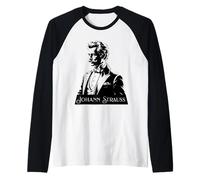 Johann Strauss Wiener Walzer Música Rey del vals Opereta Opereta Camiseta Manga Raglan
