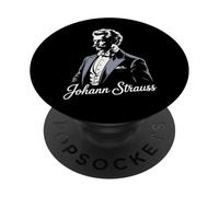 Johann Strauss Wiener Walzer Música Rey del vals Opereta Opereta PopSockets PopGrip Adhesivo