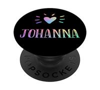 Johanna Corazón Arco Iris Acuarela Amor Nombre Johanna PopSockets PopGrip Intercambiable