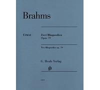 Johannes brahms : 2 rhapsodies opus 79 - two rhapsodies: Revidierte Ausgabe von HN 119