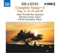 Johannes Brahms – Canciones completas: Opp. 6, 14, 19 – CD – NAXOS (Importación USA)
