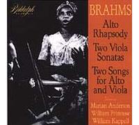 Johannes brahms musique de chambre pour alto & musique vocale