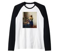 Johannes Vermeer The Milkmaid Camiseta Manga Raglan