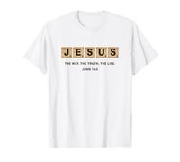 John 14:6 Jesus The Way, Truth, Life Crossword Puzzle Camiseta