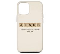 John 14:6 Jesus The Way, Truth, Life Crossword Puzzle Carcasa para iPhone 12/12 Pro