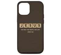 John 14:6 Jesus The Way, Truth, Life Crossword Puzzle Carcasa para iPhone 12/12 Pro