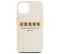 John 14:6 Jesus The Way, Truth, Life Crossword Puzzle Carcasa para iPhone 13