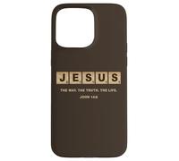 John 14:6 Jesus The Way, Truth, Life Crossword Puzzle Carcasa para iPhone 15 Pro MAX