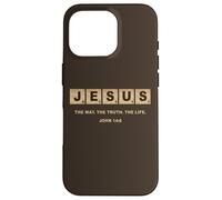 John 14:6 Jesus The Way, Truth, Life Crossword Puzzle Carcasa para iPhone 16 Pro