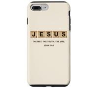 John 14:6 Jesus The Way, Truth, Life Crossword Puzzle Carcasa para iPhone 7 Plus/8 Plus