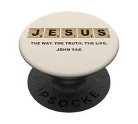 John 14:6 Jesus The Way, Truth, Life Crossword Puzzle PopSockets PopGrip Adhesivo