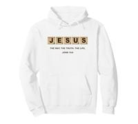 John 14:6 Jesus The Way, Truth, Life Crossword Puzzle Sudadera con Capucha