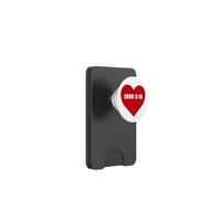 John 3:16 God So Loved The World Bible Verse Reference Heart PopSockets PopWallet para MagSafe