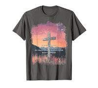 John 3:16 KJV Resurrection Sunday Cross of Jesus Grunge Camiseta