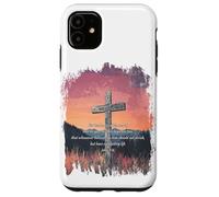 John 3:16 KJV Resurrection Sunday Cross of Jesus Grunge Carcasa para iPhone 11