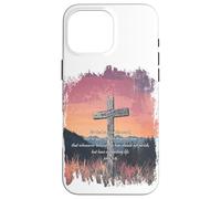 John 3:16 KJV Resurrection Sunday Cross of Jesus Grunge Carcasa para iPhone 16 Pro MAX