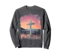 John 3:16 KJV Resurrection Sunday Cross of Jesus Grunge Sudadera