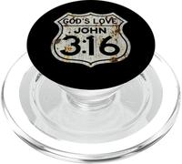 John 3:16 Vintage USA Highway Signo Inspirado en versículo bíblico PopSockets PopGrip para MagSafe