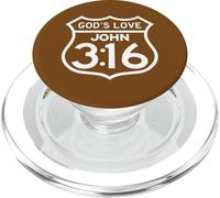 John 3:16 Vintage USA Highway Signo Inspirado en versículo bíblico PopSockets PopGrip para MagSafe