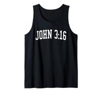 John 316 versículo bíblico Cristiano Envejecido Estilo Universitario Camiseta sin Mangas