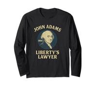 John Adams Liberty's Lawyer 1800 Padre fundador Manga Larga