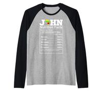 John Black King Información Nutricional Papá Melanina Hijo Hombres Divertidos Camiseta Manga Raglan