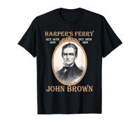 John Brown Harpers Ferry Raid 1859 Abolicionista Historia Arte Camiseta gráfica económica, Hombre, Negro, XL