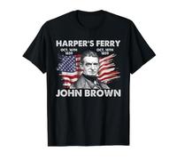 John Brown Harpers Ferry Raid 1859 Abolicionista Historia Arte Camiseta gráfica económica, Hombre, Negro, S