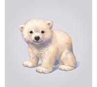 John Butler Lienzo Impreso de Oso Polar de 40 x 40 cm, Poliéster, Multicolor, 40x40x3.2 cm