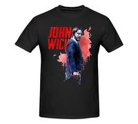 John - Camisetas Wick Informales para Hombre, Manga Corta, Cuello Redondo, Camisetas de Verano