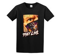 John Carpenters They Live Movie Poster Horror Film Aliens Skull T-Shirt Black XL