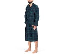 John Christian Albornoz ligera para hombre en algodón cepillado, cuadros verde y azul marino, M