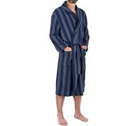 John Christian Albornoz ligera para hombre en algodón cepillado, rayas azules, XXL