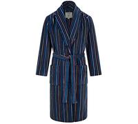 John Christian Albornoz Polar térmica Super Suave, Azul Marino con Rayas Multicolor (XXL)