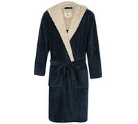 John Christian Albornoz Polar térmica Super Suave con Capucha, Azul/Gris Claro, XL