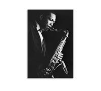 John Coltrane - Lienzo impermeable para pared, impresión HD resistente a los rayos UV, adecuado para salas de estar y pasillos, es un gran regalo, estilo sin marco, 60 x 90 cm