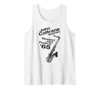 John Coltrane Newport Jazz Festival 1965 Impresión negra Camiseta sin Mangas