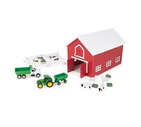 John Deere 24 Piezas Set De Juego De Granja Con Granja Roja Modelo 1:64 BRITAINS
